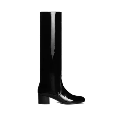 Celine Triomphe High Boots In Black