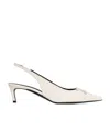 Celine Triomphe High-heeled Sandals In White