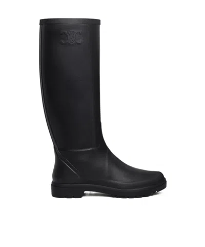 Celine Women Natural Rubber Boots In Multi