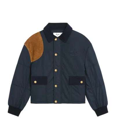 Celine Triomphe Jacket In Nylon In Multi