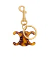Celine Triomphe Keychain Pendant In Nude
