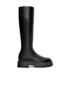Celine Triomphe Large Zipper Boots In Black