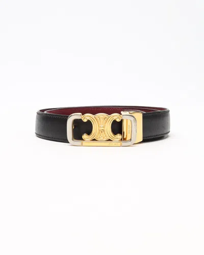 Celine Céline Triomphe Leather Belt