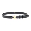Celine Black Triomphe Solid Belt