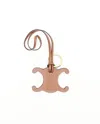 Celine Céline Triomphe Leather Charm In Brown