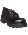Celine Triomphe Leather Derby In Black