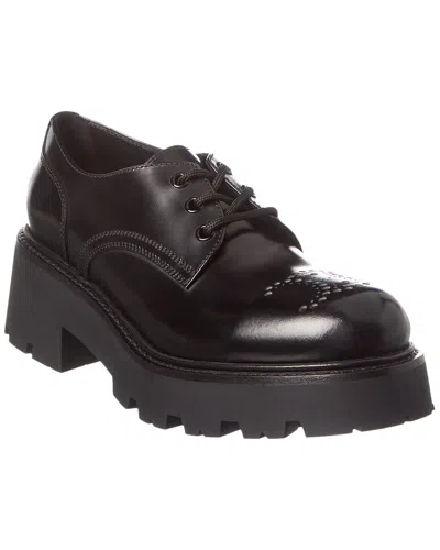 Celine Triomphe Leather Derby In Black