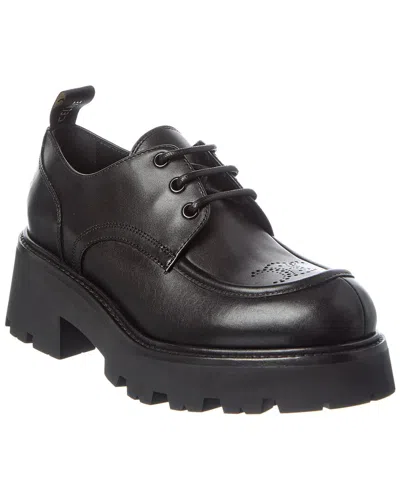 Celine Triomphe Leather Derby In Black