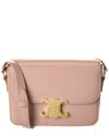 Celine Triomphe Leather Shoulder Bag In Pink