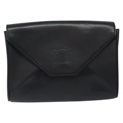 Pre-owned Celine Triomphe Leather Shoulder Bag ()