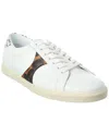 Celine Triomphe Leather Sneaker In White