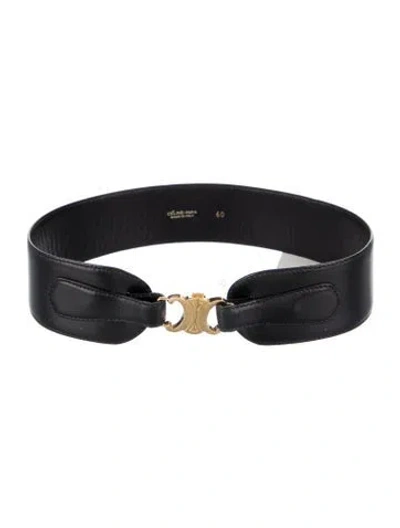 Pre-owned Celine Triomphe Leather Waist Belt In Multi