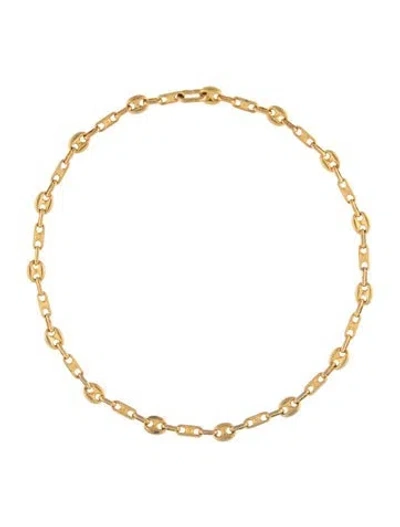 Pre-owned Celine Triomphe Link Chain Necklace, 21" In Multi