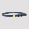 Celine Triomphe Lizard Leather Belt In Blue