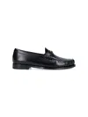 Celine Triomphe Leather Loafers Men In Black