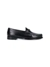 Celine Triomphe Leather Loafers Men In Black
