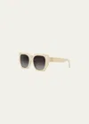 Celine Triomphe Logo Acetate Butterfly Sunglasses In Ivory Gradient Ro
