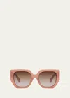 CELINE TRIOMPHE LOGO ACETATE BUTTERFLY SUNGLASSES