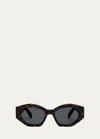 Celine Triomphe Logo Acetate Cat-eye Sunglasses In Black