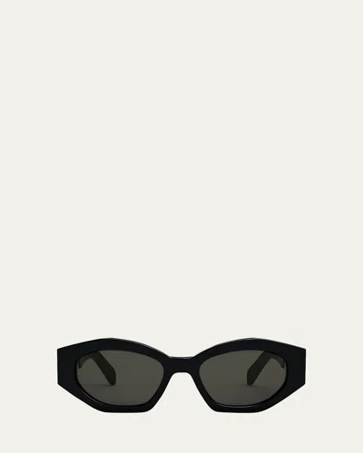 CELINE TRIOMPHE LOGO ACETATE CAT-EYE SUNGLASSES
