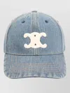 Celine Triomphe Logo Baseball Cap Curved Brim In Blue