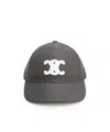 Celine Triomphe Logo Baseball Cap In Gray