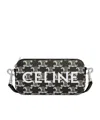 Celine Triomphe Logo Cross-body Bag In Black