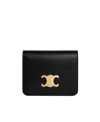 Celine Triomphe Logo Wallet In Black