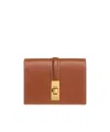 Celine Triomphe Logo Wallet In Brown