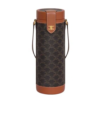 Celine Triomphe Logo Watch Box In Brown