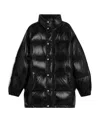 Celine Triomphe Long Down Jacket In Black