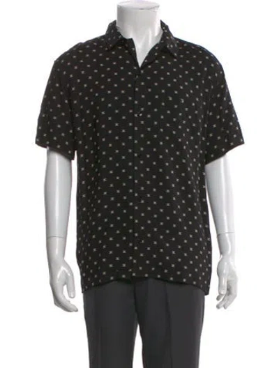 Pre-owned Celine Triomphe Loose Hawaiian Shirt W/ Tags In Black