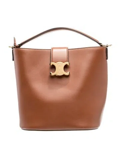 Pre-owned Celine Triomphe Louise Medium 2024 In Brown