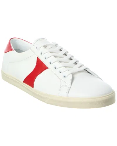 Celine Triomphe Low Leather Sneaker In White