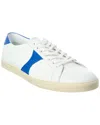 Celine Triomphe Low Leather Sneaker In White
