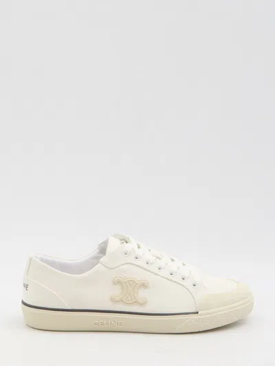 Celine Triomphe Low-top Sneakers In White