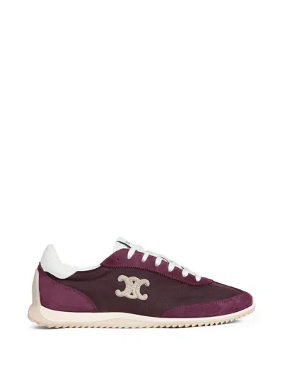 Celine Triomphe Low-top Sneakers In Purple