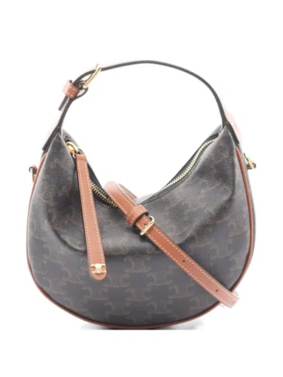 Pre-owned Celine Triomphe Lulu Tote Bag In Brown