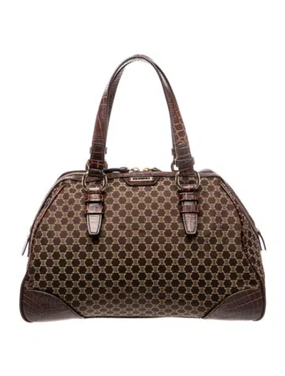 Pre-owned Celine Triomphe Macadam Dome Vintage In Brown
