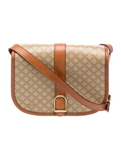 Pre-owned Celine Triomphe Macadam Vintage In Neutral