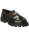 Celine Margaret Loafer With Triomphe Chain In Shiny Bull
