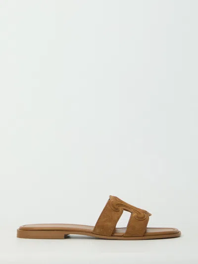 Celine Triomphe Marina Sandals In Brown