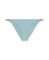 Celine Triomphe Matte Plain Knitted Swimsuit In Blue