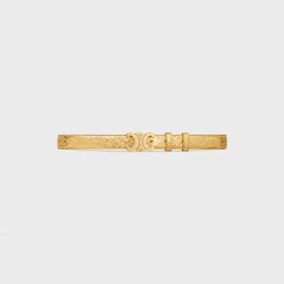 Celine Triomphe Medium Calfskin Belt In Orange