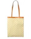 Celine Triomphe Medium Canvas & Leather Tote