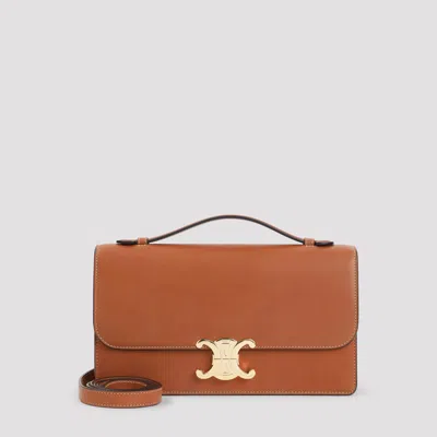 Celine Triomphe Medium Folio Bag - Stylish And Functional In Brown