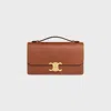 Celine Tan Triomphe Medium Folio In Tan
