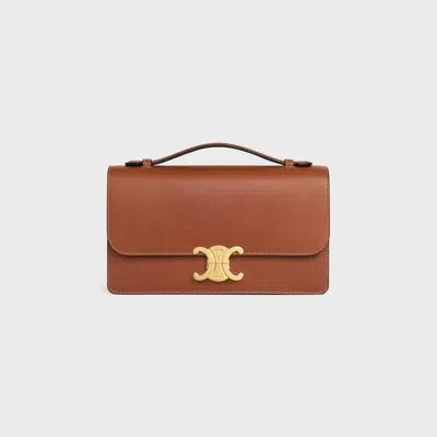 Celine Tan Triomphe Medium Folio In Brown