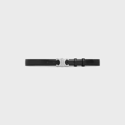 Celine Triomphe Medium Taurillon Leather Belt In Black