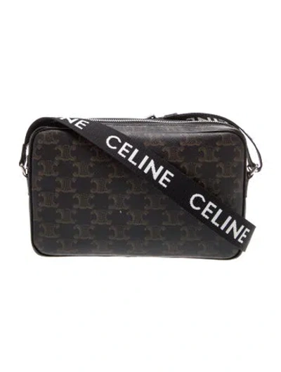 Pre-owned Celine Triomphe Messenger Bag 2025 In Black